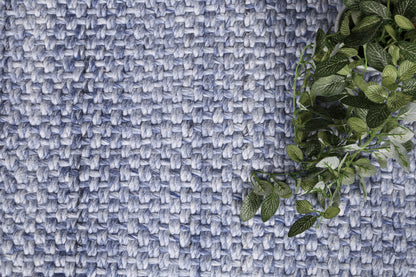 Harlow Chignon Blue Wool Blend Rug 240X330 V516-HARL240CHIGBLUE