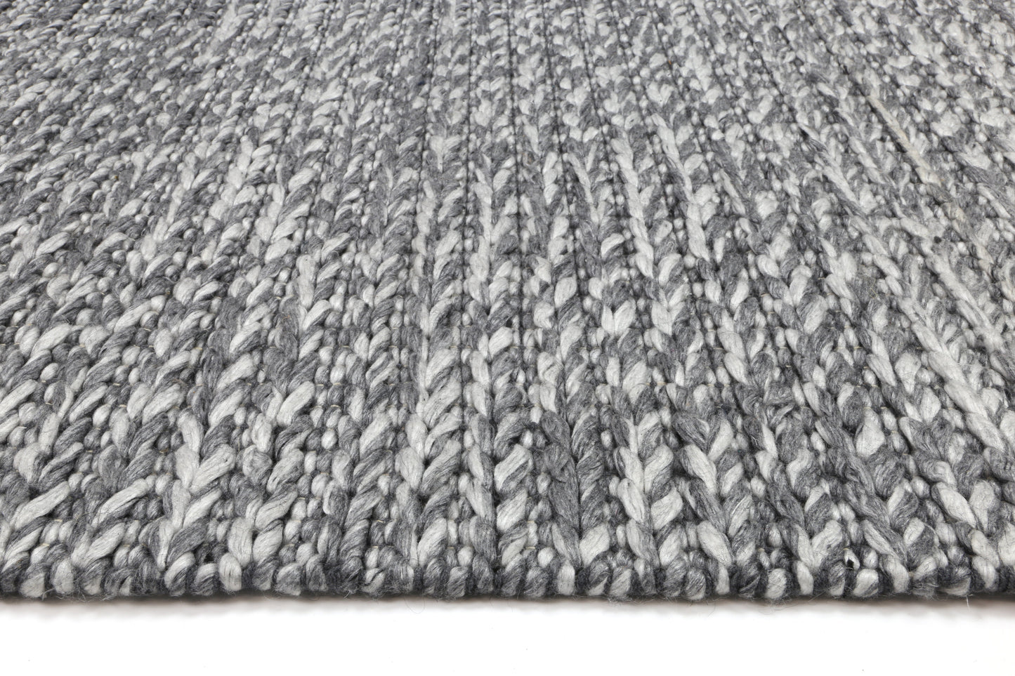 Harlow Cue Charcoal Wool Blend Rug 240x330 V516-HARL240CUECHAR
