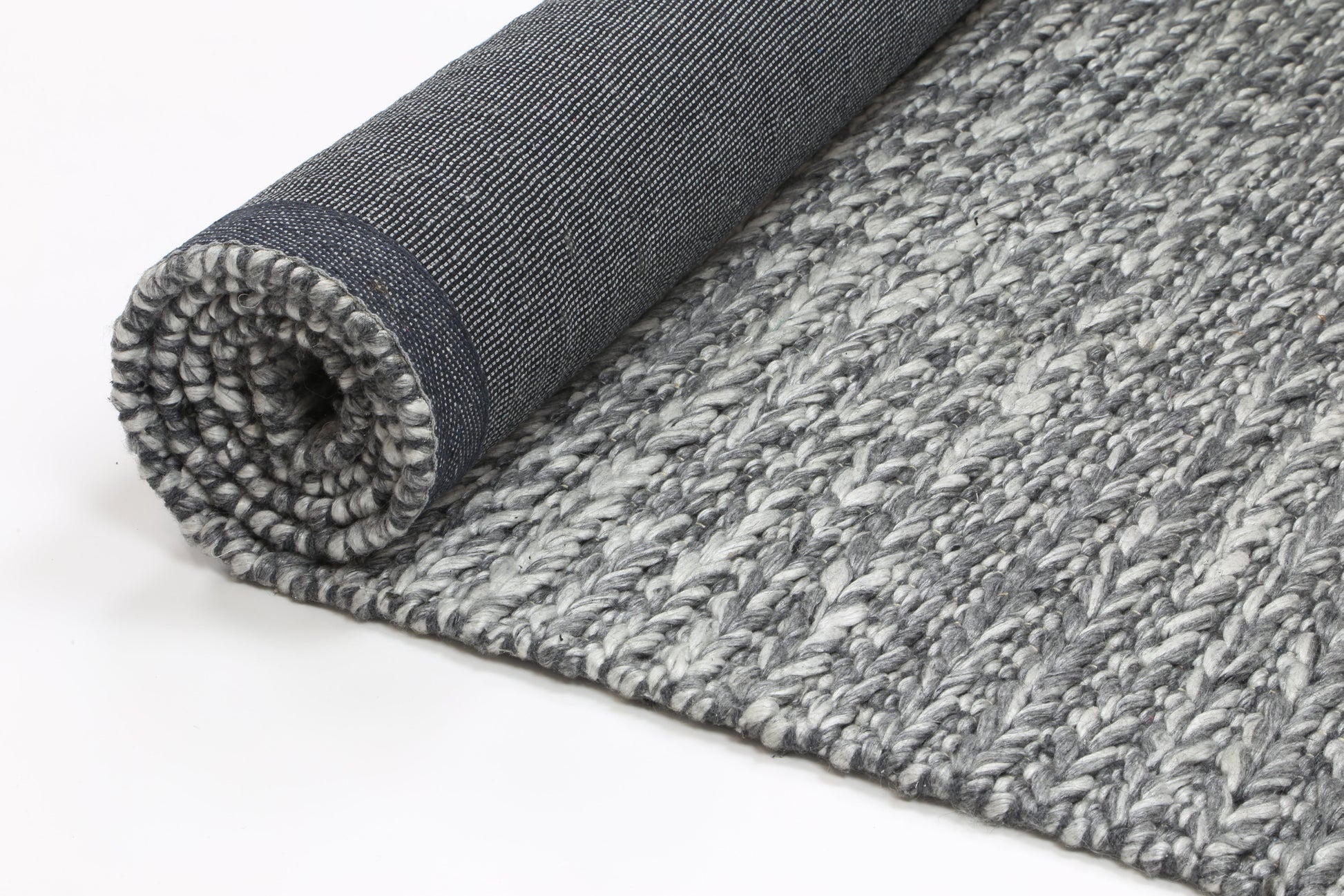 Harlow Cue Charcoal Wool Blend Rug 240x330 V516-HARL240CUECHAR