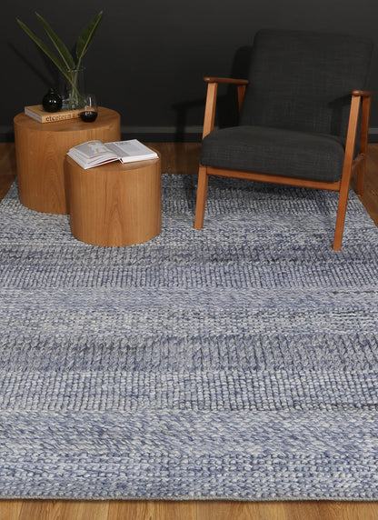 Harlow Grace Blue Wool Blend Rug 240x330 V516-HARL240GRACBLUE