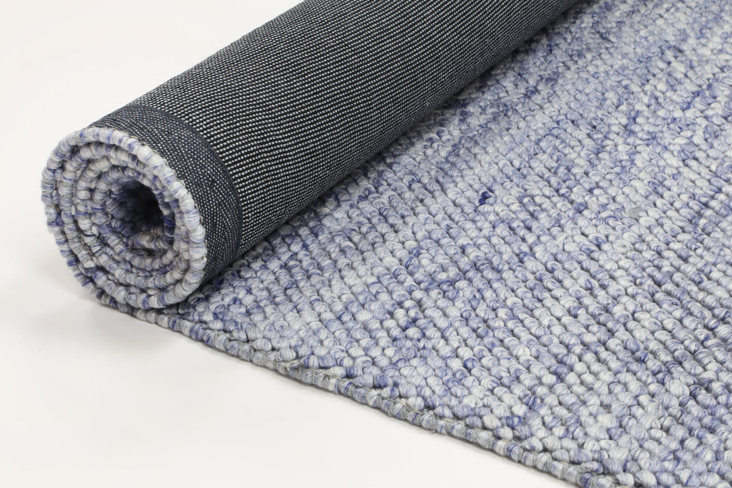 Harlow Loopy Blue Wool Blend Rug 240x330 V516-HARL240LOOPBLUE