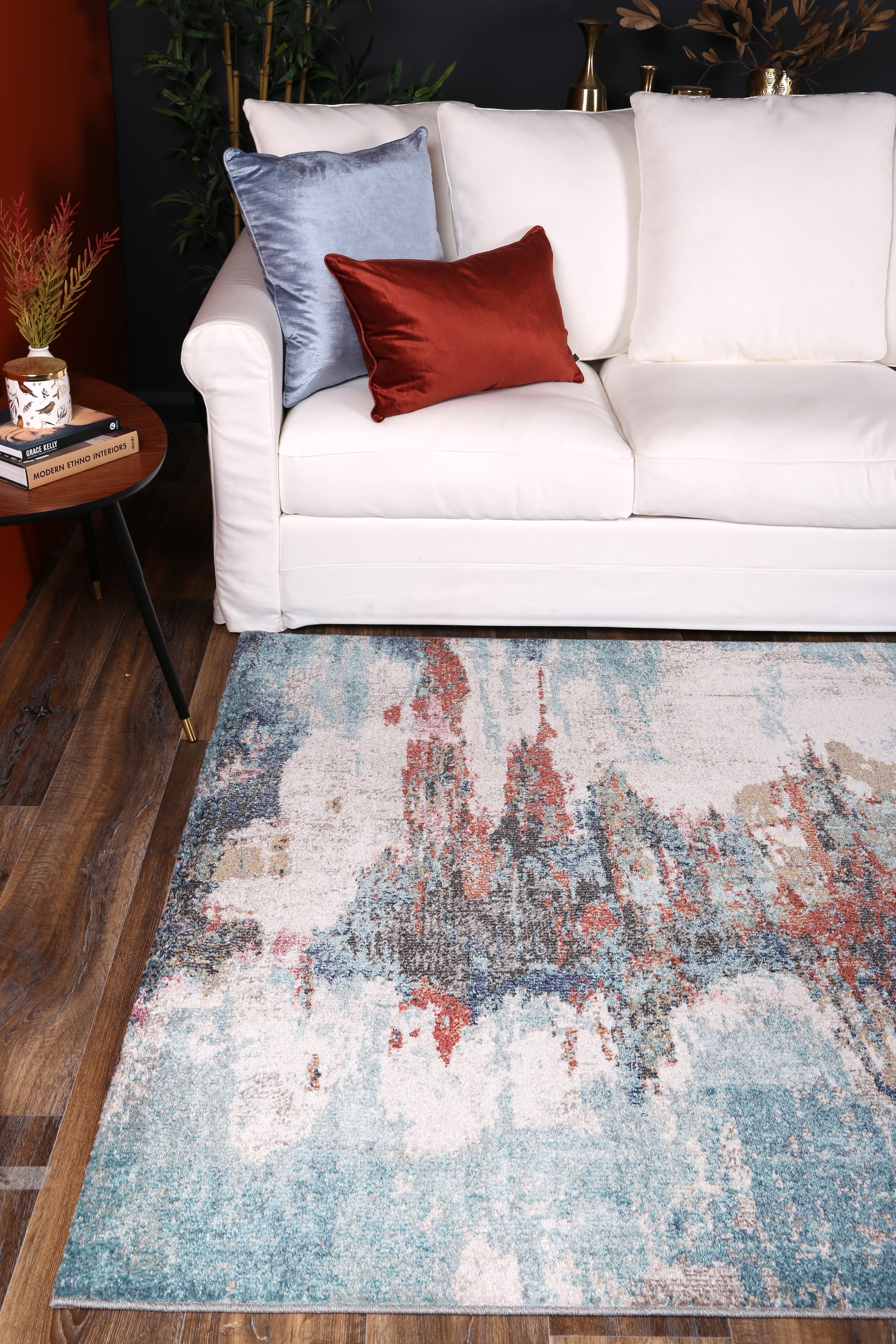 salsa-jorge-blue-terracotta-abstract-rug 160x230 V516-SALS16010