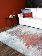 salsa-jorge-blue-terracotta-abstract-rug 160x230 V516-SALS16010