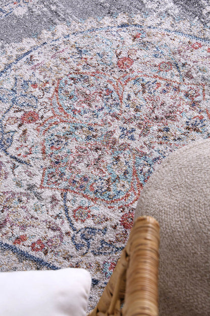 hollow-medalion-transitional-grey-rug 160x230 V516-SALS16020042095