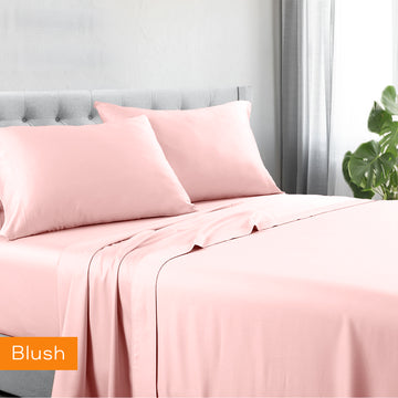 1200tc hotel quality cotton rich sheet set king blush V517-1200CRSS-KBSH