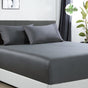 400 thread count bamboo cotton 1 fitted sheet with 2 pillowcases mega queen charcoal V517-BCFS-MQCHA+BCSPC