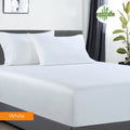 400 thread count bamboo cotton 1 fitted sheet with 2 pillowcases mega queen white V517-BCFS-MQW+BCSPC
