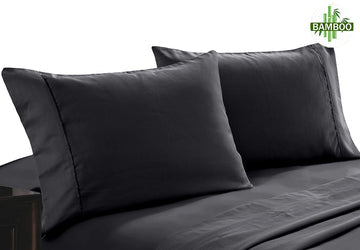 400 thread count bamboo cotton twin pack pillowcase charcoal V517-BCSPC-CHA