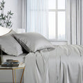 1000tc bamboo cotton sheet set mega king silver V517-BCSS1000-MKSIL