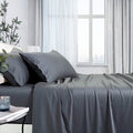 1000tc bamboo cotton sheet set mega queen charcoal V517-BCSS1000-MQCHA