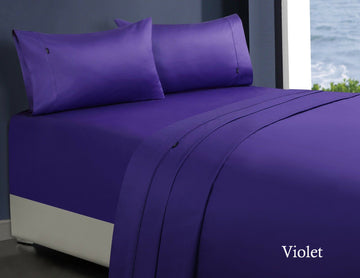 1000tc egyptian cotton sheet set 1 king single violet V517-CSS1000-KSVI