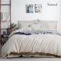 luxurious linen cotton quilt cover set queen natural V517-LCQC-QNAL