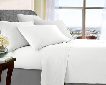 ultra soft microfibre sheet set double white V517-MF1000-DW