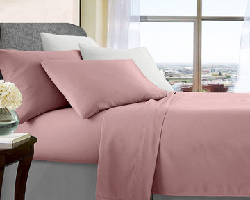 ultra soft microfibre sheet set king single rose gold V517-MF1000-KSRG