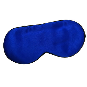 100 silk sleep eye mask for women men royal blue V517-SEM-RB