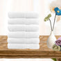 6 piece ultra light cotton hand towel set in white V517-STHT6-W