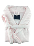 small medium egyptian cotton terry toweling bathrobe baby pink V517-TBR-BP