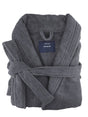 small medium egyptian cotton terry toweling bathrobe charcoal V517-TBR-CHA