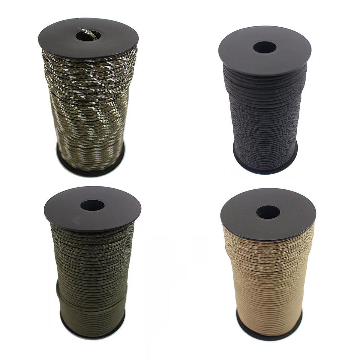 9 Strand Core Rope-100M 550 Paracord Parachute Cord Lanyard Mil Spec Type Iii - Black V528-100MPARACORD-BLACK-85196