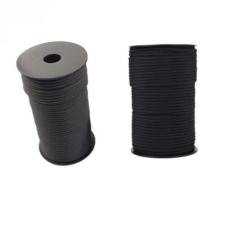 9 Strand Core Rope-100M 550 Paracord Parachute Cord Lanyard Mil Spec Type Iii - Black V528-100MPARACORD-BLACK-85196