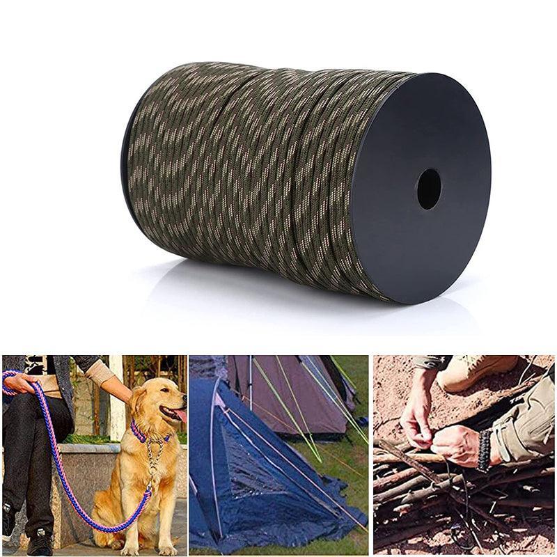 9 Strand Core Rope-100M 550 Paracord Parachute Cord Lanyard Mil Spec Type Iii - Black V528-100MPARACORD-BLACK-85196