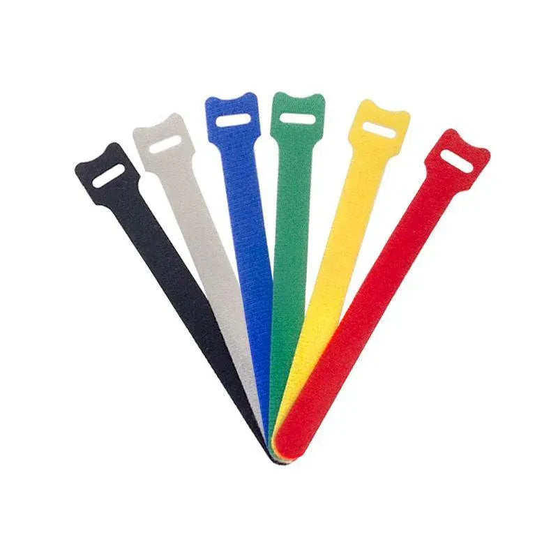 100PCS Reusable Cable Tie Nylon Hook Loop Strap Cord Ties PC TV Organiser - Colourful-100PCS V528-100PCS-COLOURFUL-898413