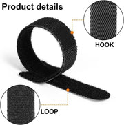100PCS Reusable Cable Tie Nylon Hook Loop Strap Cord Ties PC TV Organiser - Colourful-100PCS V528-100PCS-COLOURFUL-898413