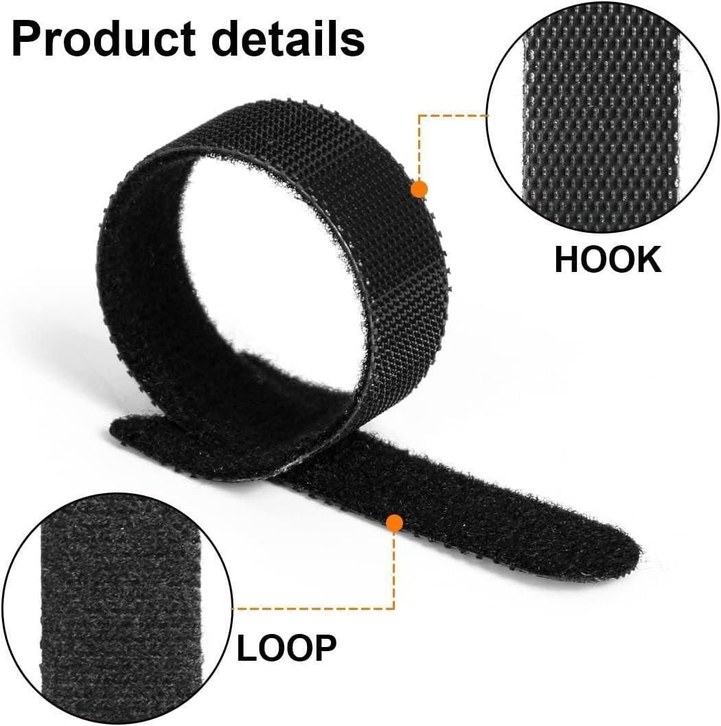 100PCS Reusable Cable Tie Nylon Hook Loop Strap Cord Ties PC TV Organiser - Colourful-100PCS V528-100PCS-COLOURFUL-898413
