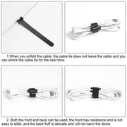 100PCS Reusable Cable Tie Nylon Hook Loop Strap Cord Ties PC TV Organiser - Colourful-100PCS V528-100PCS-COLOURFUL-898413