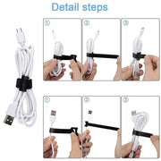 100PCS Reusable Cable Tie Nylon Hook Loop Strap Cord Ties PC TV Organiser - Colourful-100PCS V528-100PCS-COLOURFUL-898413