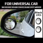2X Blind Spot Car Mirror 360 Wide Angle Adjustable Rear Side View Convex Black V528-10A2BLACK98267