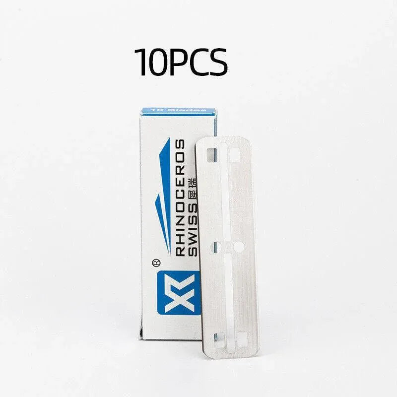 Old Shaver Razor Eyebrow Knife Folding Manual Shaver Holder Home Salon Tool Au - 10PCS Blades V528-10BLADES-295348