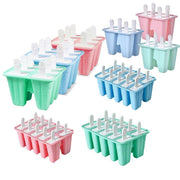 Silicone Ice Cream Mould Block Frozen Molds Icy Pole Jelly Popsicle - Pink-10Grid V528-10GRID-PINK-493929