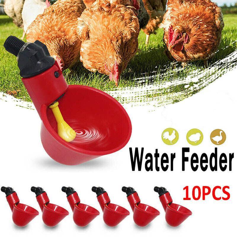 10 Pcs Automatic Poultry Waterer Cups for Chickens & Birds V528-10PCS-AUTOMATIC-P21902