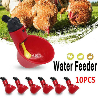 10 Pcs Automatic Poultry Waterer Cups for Chickens & Birds V528-10PCS-AUTOMATIC-P21902