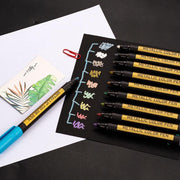 10Pcs/Set Waterproof Paint Pens for Art on Metal Glass & Rock V528-10PCS-SET-32110