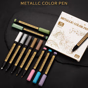 10Pcs/Set Waterproof Paint Pens for Art on Metal Glass & Rock V528-10PCS-SET-32110