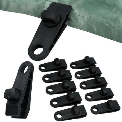 10Pcs Heavy-Duty Awning Tarp Tent Clips for Camping Survival V528-10PCS-TENTCLIP-467622