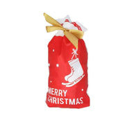 10pcs Christmas Candy Bags Gift Treat Drawstring Pouches Biscuit Cookie Packaging - 10Pcs Bag-White House V528-10PCSBAG-WHITEHOUSE-367251