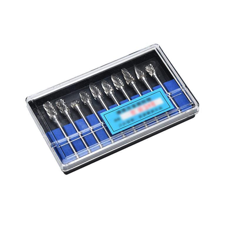 10PCS Tungsten Carbide Rotary Burr Set for Rotary Tools and Dremel - Blue Box V528-10PCSBURRSBIT-BLUE-279505