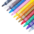 Flysea 12-80 Colours Acrylic Paint Pens Painting Stone Ceramic Glass Marker2-3Mm - 12-Colour Set V528-12-COLOURSET-215541