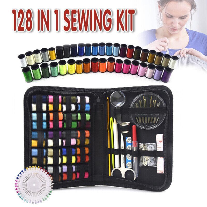 128Pcs Portable Sewing Kit Home Travel Emergency Professional Sewing Set V528-128PCSSEWINGKIT-177519