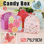 Laser Cut Wedding Favour Candy Gift Boxes Party Decoration Floral Design 12 Pack - Pink V528-12CANDYBOES-PINK-560694