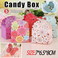 Laser Cut Wedding Favour Candy Gift Boxes Party Decoration Floral Design 12 Pack - Red V528-12CANDYBOES-RED-315684