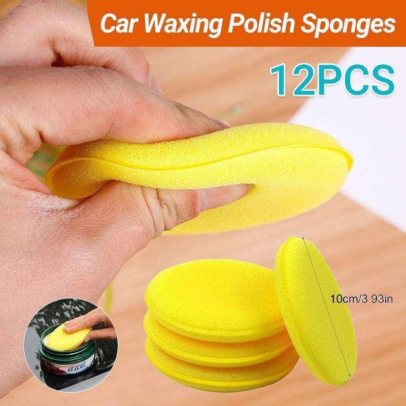 12X Lots Waxing Polish Foam Sponge Cars Vehicle Glass Cleanning Applicator Pads V528-12LOTSWAING-YELLOW-931946