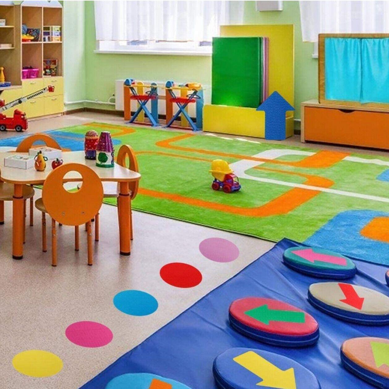 Classroom Sit Dots Carpet Spot Markers 30pcs Circles Stars Arrows Teaching Tool - Round V528-14A1ROUNDSHAPE-ROUND24374