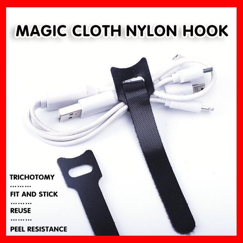 10/20/50PCS Reusable Hook and Loop Cable Ties Nylon Wire Cord Strap Organizer - 150 mm* 10 PCS V528-150MM-10PCS99297