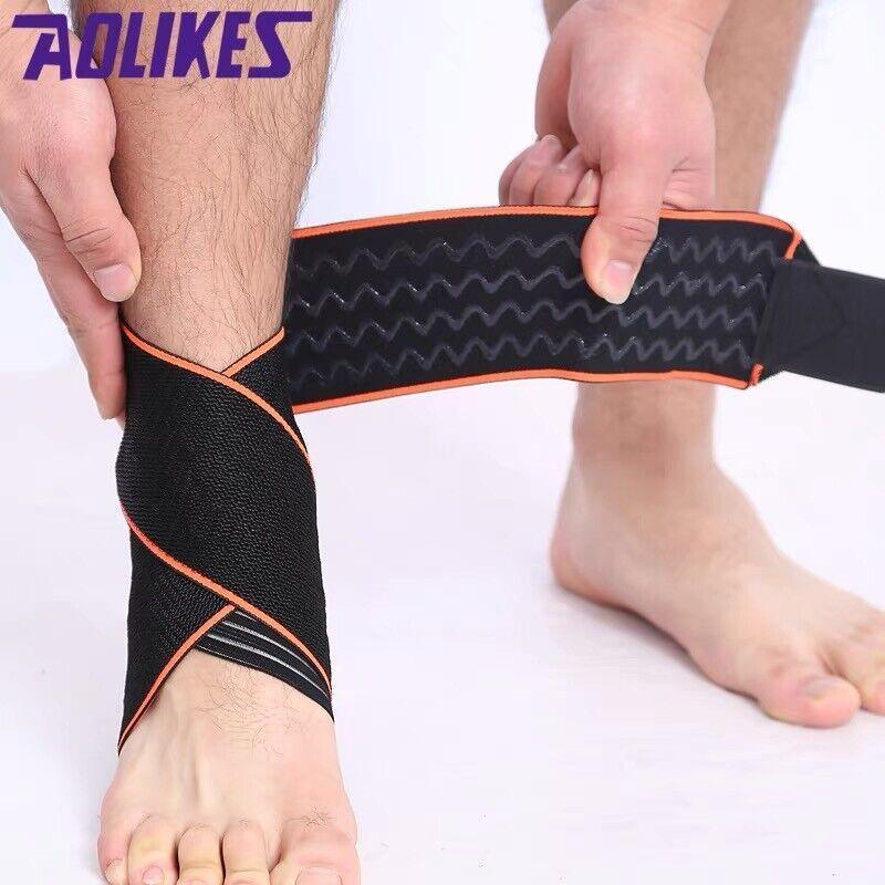 Aolikes Ankle Brace Support Compression Elastic Foot Wrap Protector Sport Au - Blue 1 Unit V528-1527BL80820