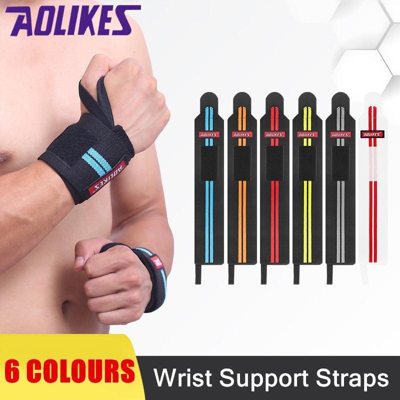 Aolikes Weight Lifting Gym Muscle Training Wrist Support Straps Wraps Hand - Black+Red V528-1538BL2213210