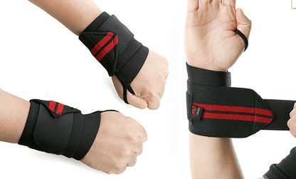 Aolikes Weight Lifting Gym Muscle Training Wrist Support Straps Wraps Hand - Black+Orange V528-1538BL4230281